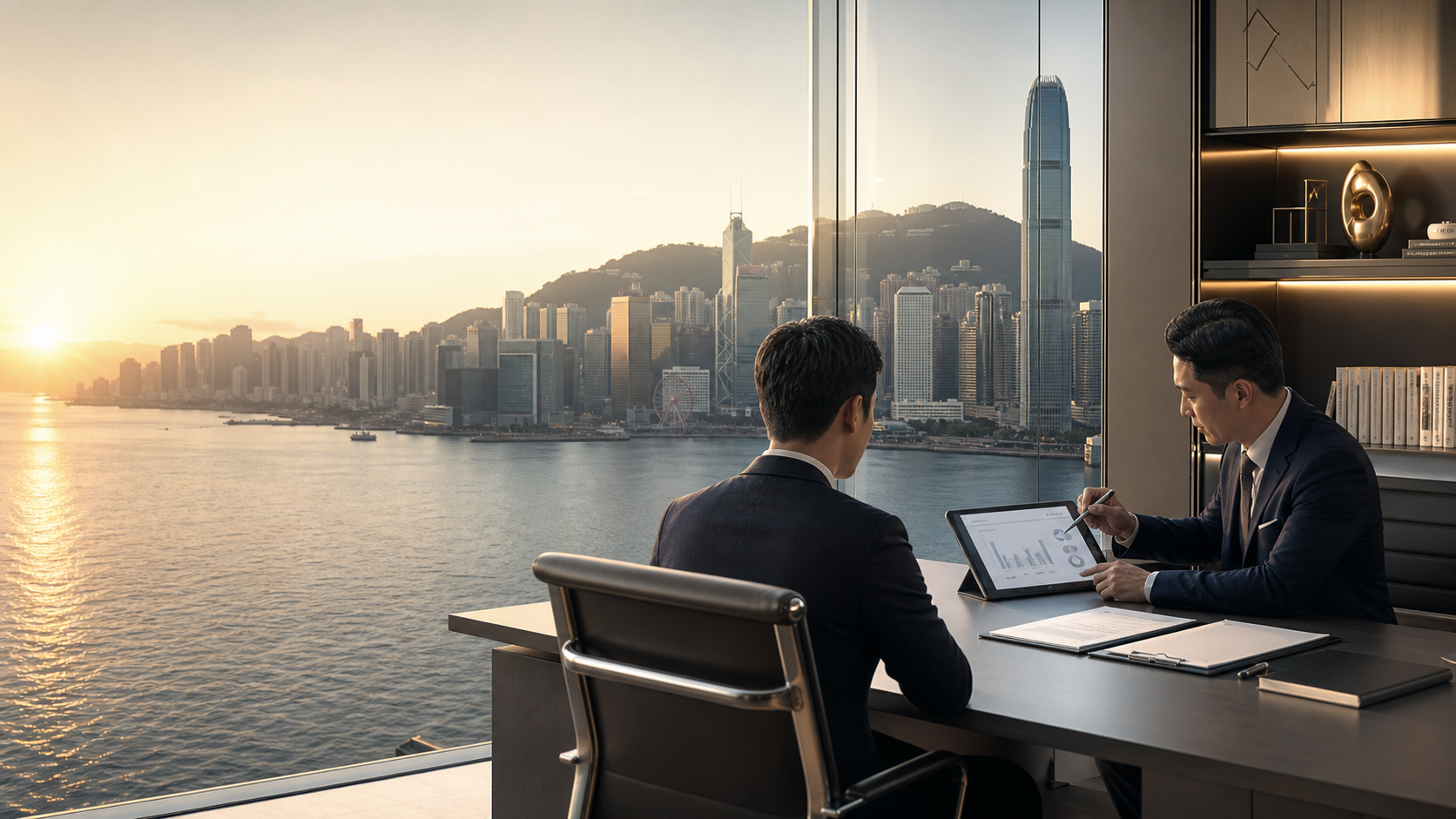香港金融区保险咨询场景